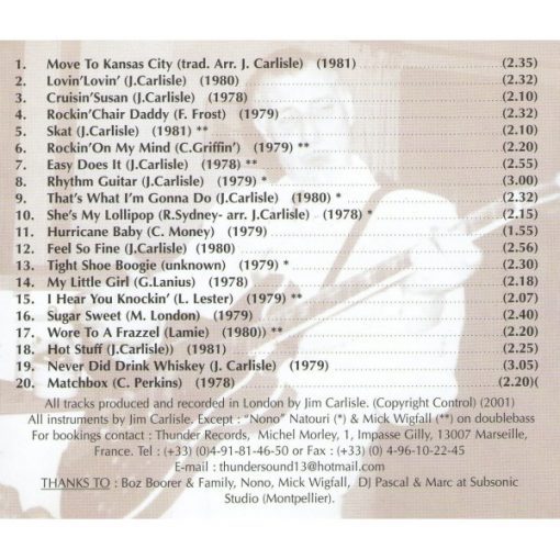 Jim Carlisle -  Rhythm Guitar ! ( CD )﻿ - Image 2