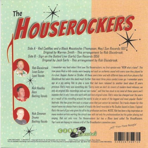 The Houserockers – A Tribute To Sun Records ‎ ( Vinyl, 7" ) – Image 2