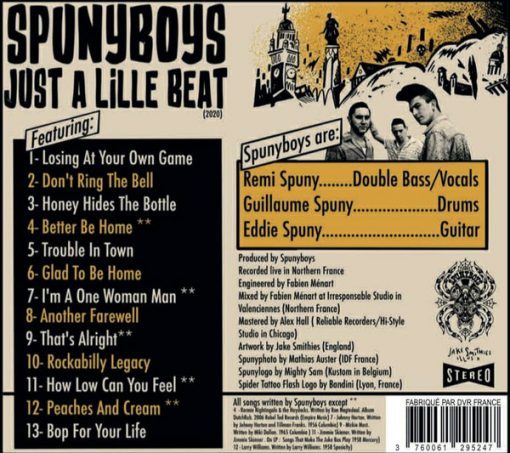The SPUNYBOYS -  Just A Lille Beat ( CD )﻿ – Image 2