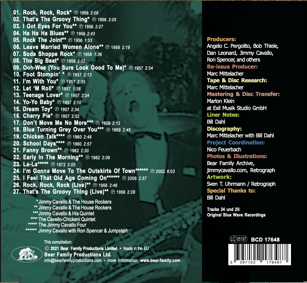 Jimmy Cavallo - Rocks (CD ) – Image 2