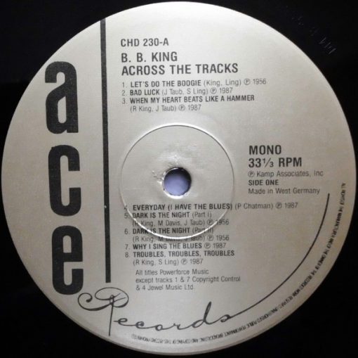 B.B. King - Across The Tracks ( Vinyl, LP ) Ace - CHD 230 - Image 2