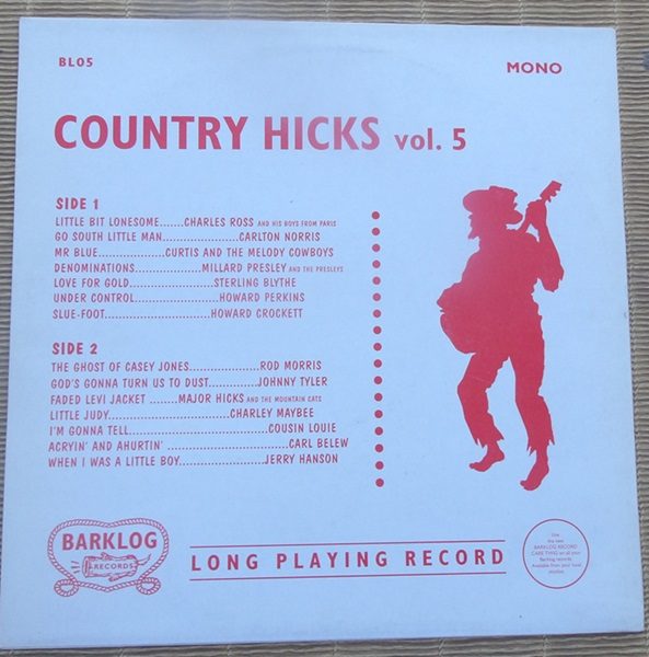 Various - Country Hicks Vol 3 ( Vinyl, LP, Compilation )Barklog Records - BARK LOG 3 (Copie) - Image 2