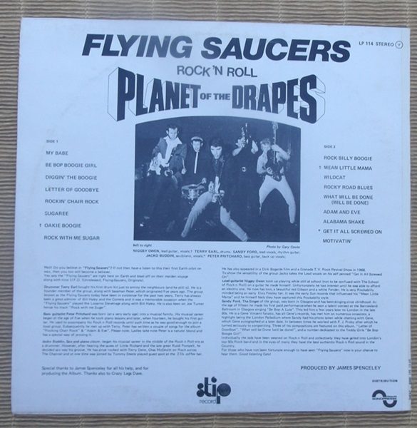 Flying Saucers- Planet of the Drapes ( Vinyl, LP) French Press ! Stip Record – Image 2