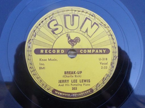 Jerry Lee Lewis And His Pumping Piano – Break-Up - Sun 303  (Shellac, 10", 78 RPM)