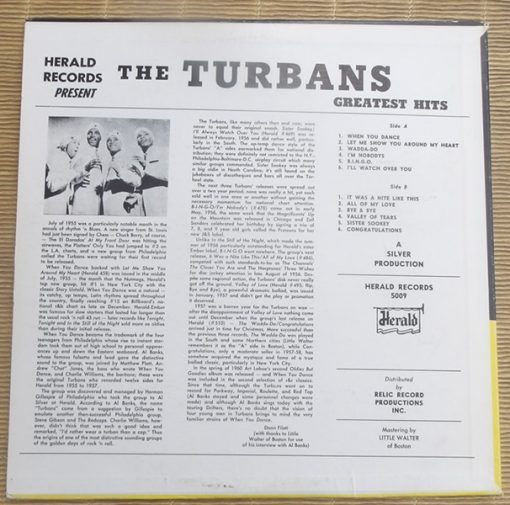 The Turbans – Presenting The Turbans ( Vinyl, LP, Compilation, US) Herald – 5009 - Image 2
