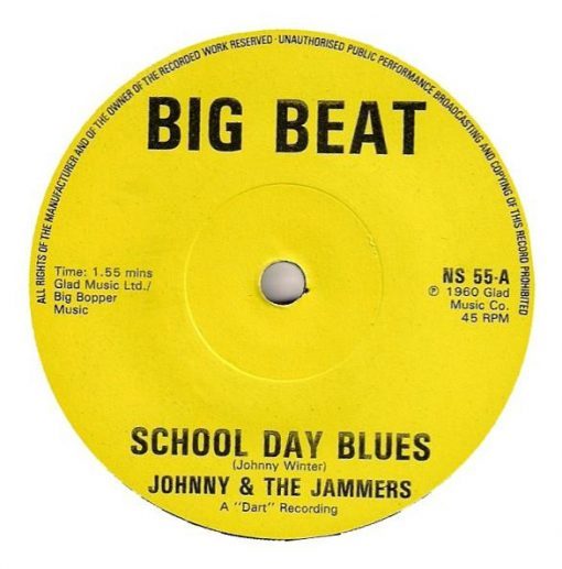 Johnny & The Jammers – School Day Blues ( Vinyl, 7",Reissue, ) (Johnny Winter´s first recording ,1960)