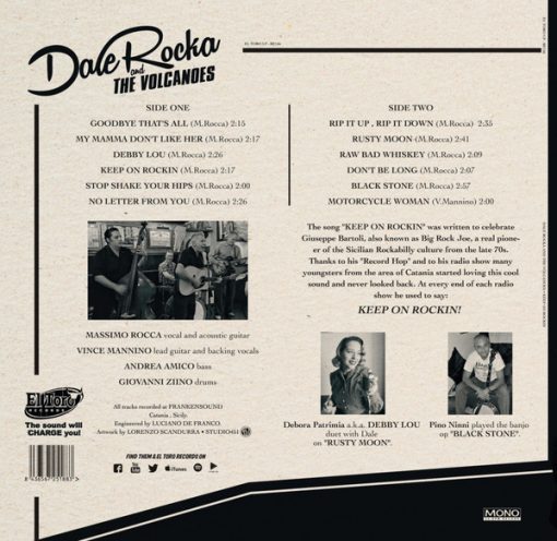 Dale Rocka And The Volcanoes – Keep On Rockin!  ( Vinyl LP ) Bullseye – BE156 – Image 2