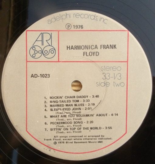 Harmonica Frank Floyd – Harmonica Frank Floyd (Vinyl, LP)Adelphi Records – AD-1023 – Image 3