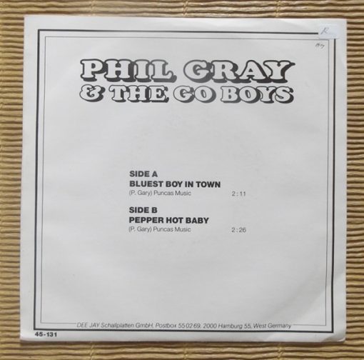 Phil Gray & The Go Boys – Bluest Boy In Town (Vinyl, 7" )Dee Jay Jamboree – 45 - 131 – Image 2