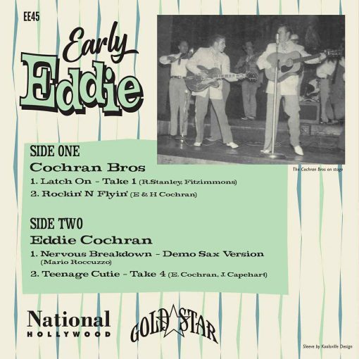 Eddie Cochran - Early Eddie ( Vinyl 7" EP ) – Image 2