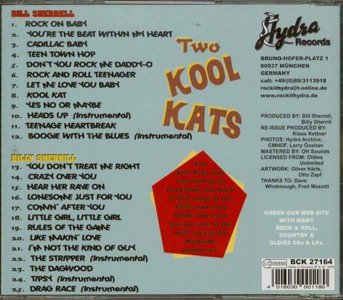 Bill Sherrell: Kool Katz  (CD) Hydra Records – BCK 27164 – Image 2