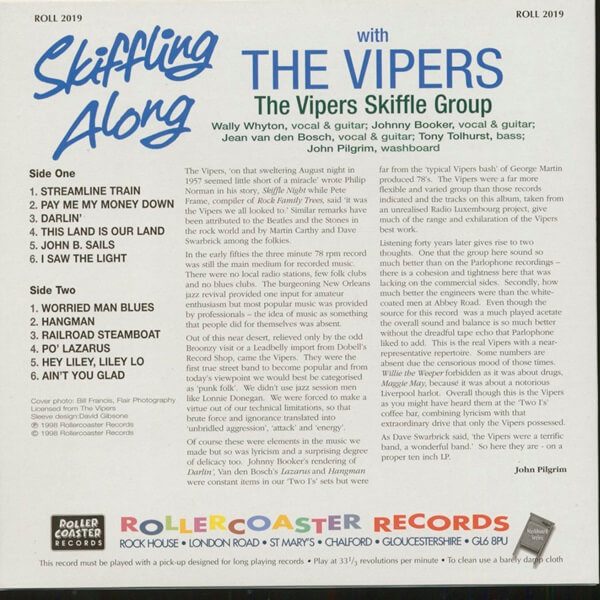 The Vipers Skiffle Group – Skiffling Along (Vinyl, 10") – Image 2