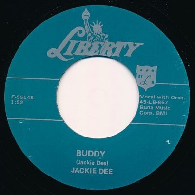Jackie Dee – Buddy ( Vinyl, 7", Reissue ) Liberty – F-55148