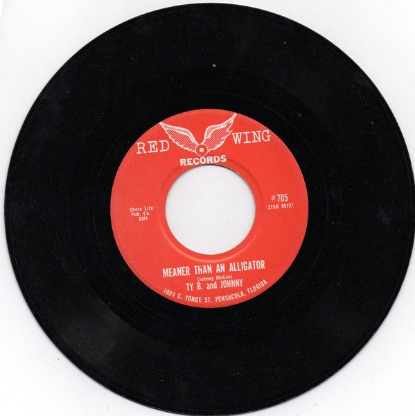 Ty B. And Johnny – Meaner Than An Alligator (Vinyl, 7", Reissue) Red Wing Records – #705 - Image 2