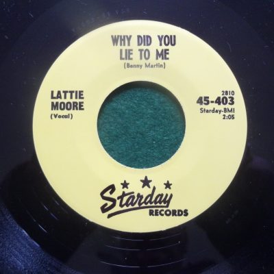 Lattie Moore – Why Did You Lie To Me ( Vinyl, 7", Reissue) Starday Records – 45-403
