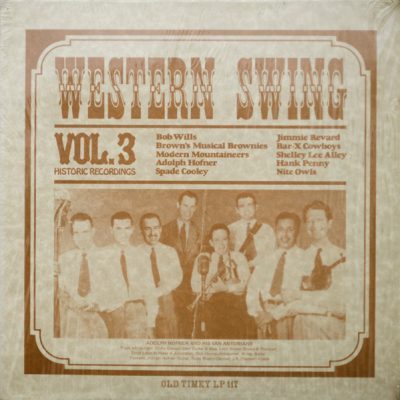 Various – Western Swing Vol. 3 (Vinyl, LP)  Old Timey – LP 117