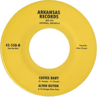 Alton Guyon & His Boogie Blues Boys – Bop Bobby Socks Bop / Coffee Baby ( Vinyl, 7"- Reissue ) Arkansas Records – 45-550